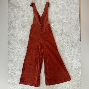 SOLD Free People Rust Corduroy Overall Jumpsuit NWT
